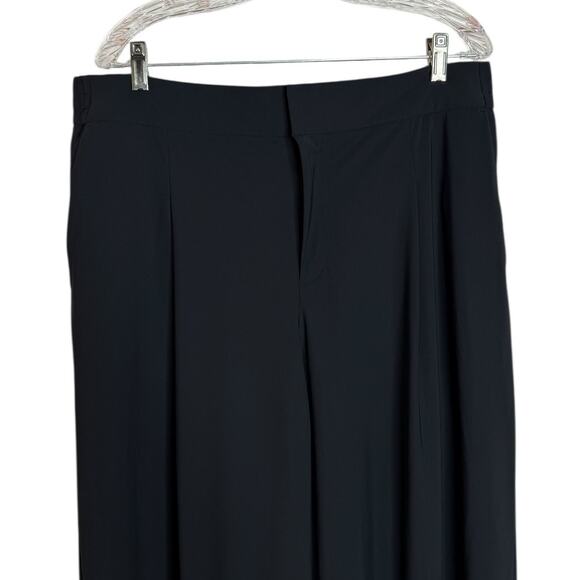Athleta Women's Pinnacle High Rise Trouser Black Wide Leg Pants Size 16 T - Picture 6 of 12